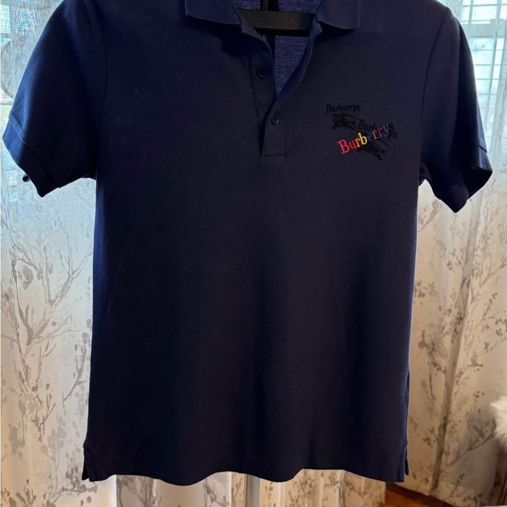 Burberry Navy Blue Men's Polo Shirt